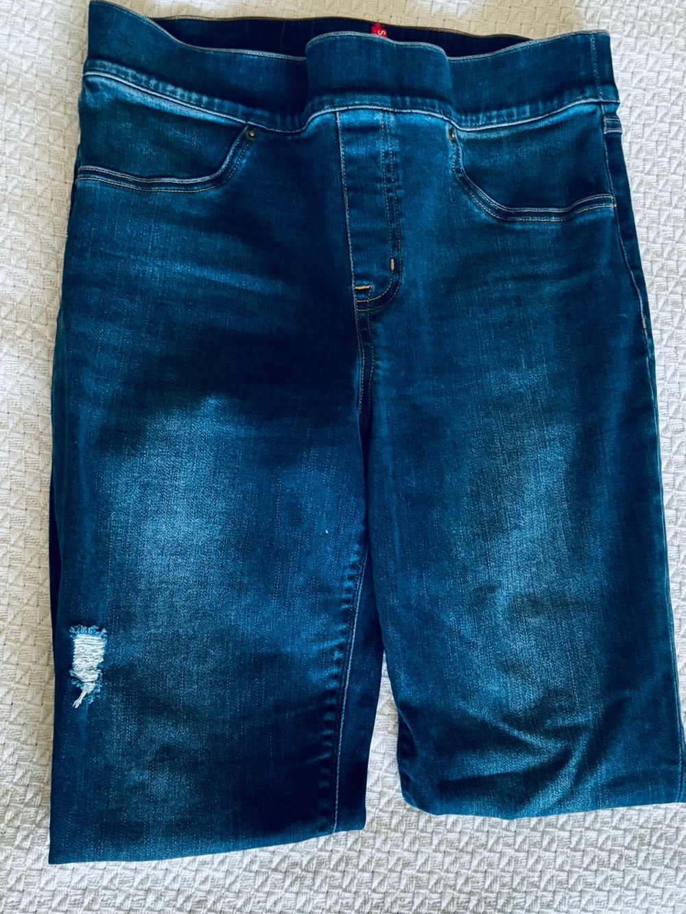 SPANX Dark Blue Stretch Denim Jeggings